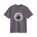 T-Shirt — Monochrome Lip Art Tee with 'London Poetry' Script