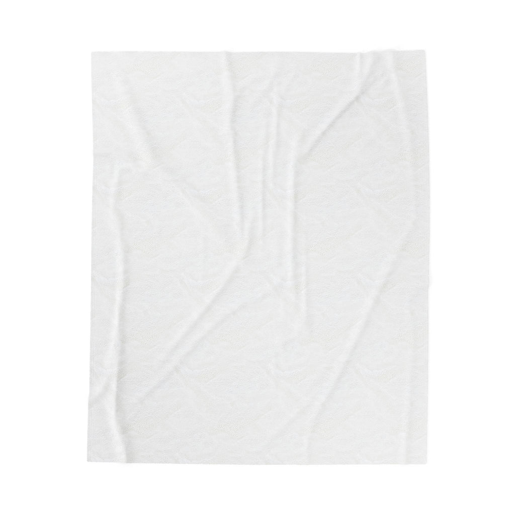 Floral Cross Velveteen Plush Blanket — Soft Memorial Throw