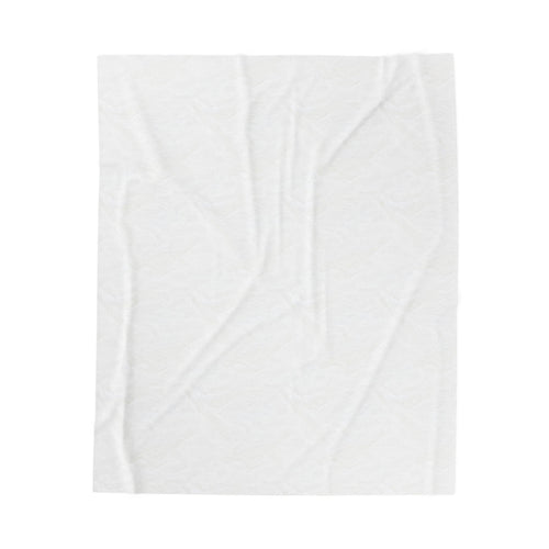 Floral Cross Velveteen Plush Blanket — Soft Memorial Throw